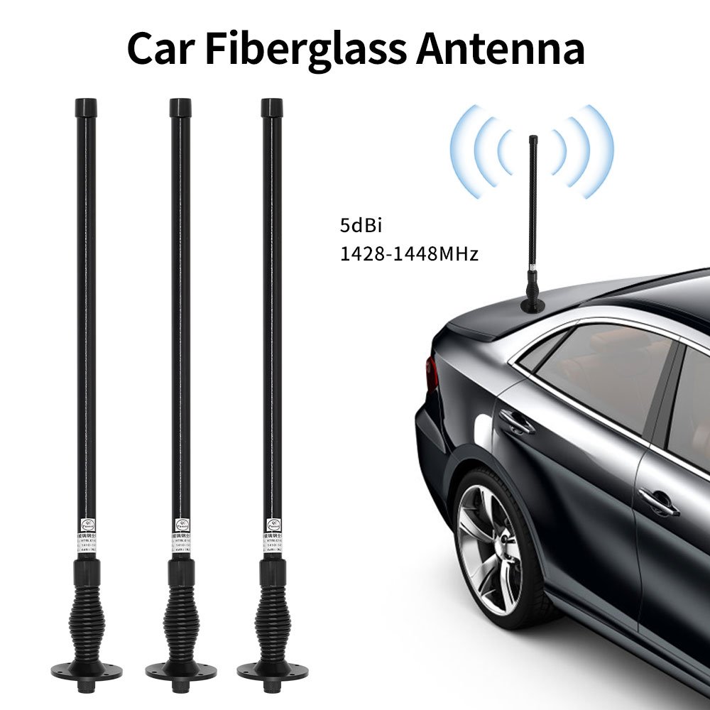 4x4 Off Road Antenna UHF V/U 1.4G Fiberglass Whip Car Antenna 60cm With 5.5mm Heavy Duty Spring