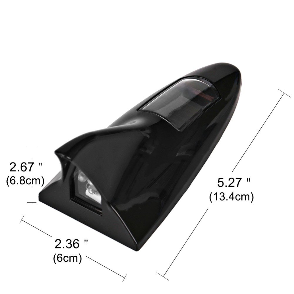 Flash 8-Led Auto Car Shark Antenna Fin Roof Antenna Car Styling Warning Tail Light Solar Power Antenne Voiture Antena Coche