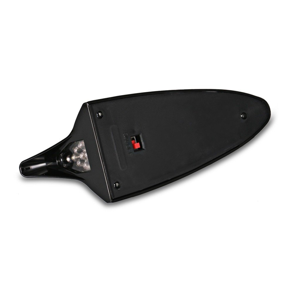 Flash 8-Led Auto Car Shark Antenna Fin Roof Antenna Car Styling Warning Tail Light Solar Power Antenne Voiture Antena Coche