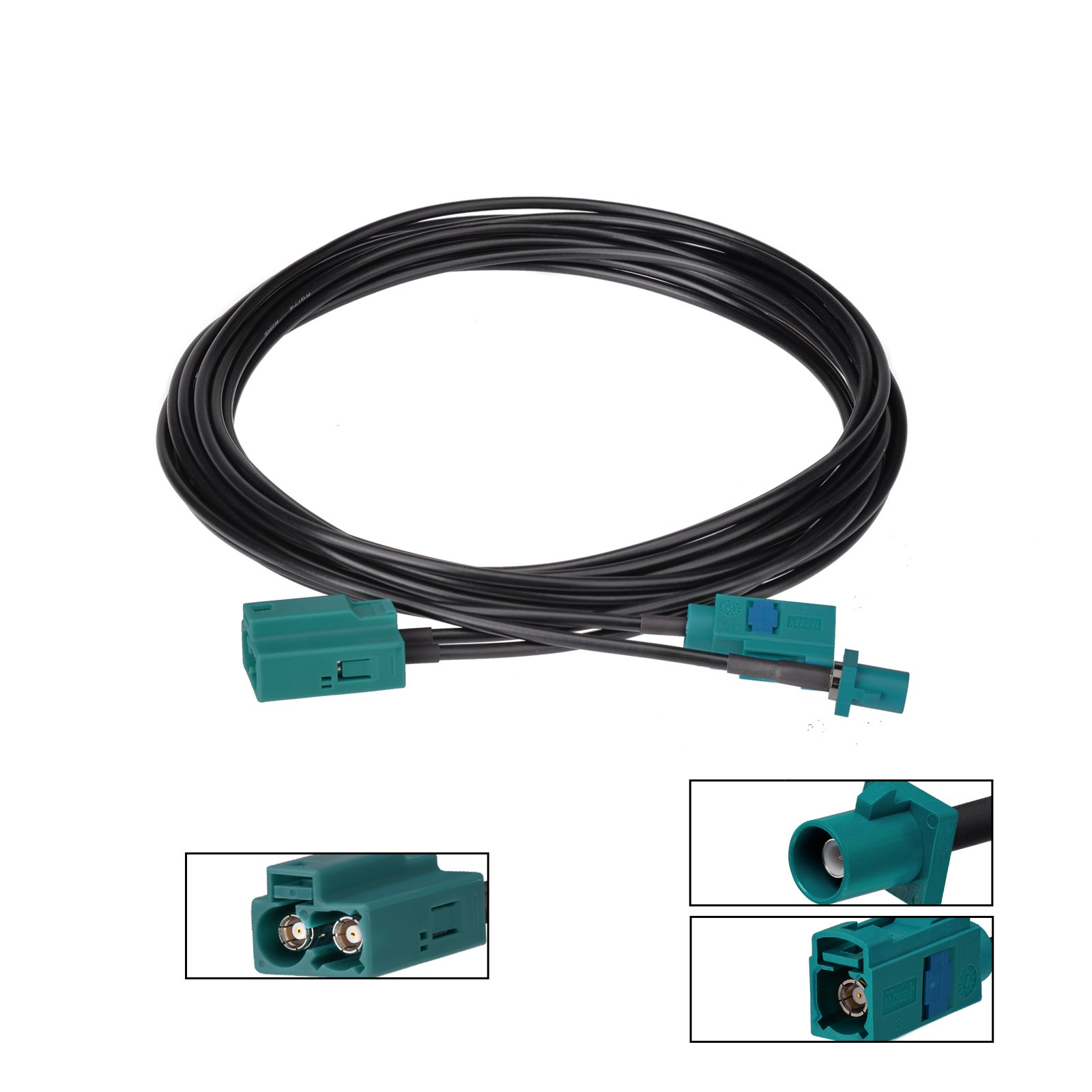 Superbat Car Antenna Splitter Car Stereo Radio Antenna Adapter Cable Fakra double Z Female to Fakra Z Cable 250cm