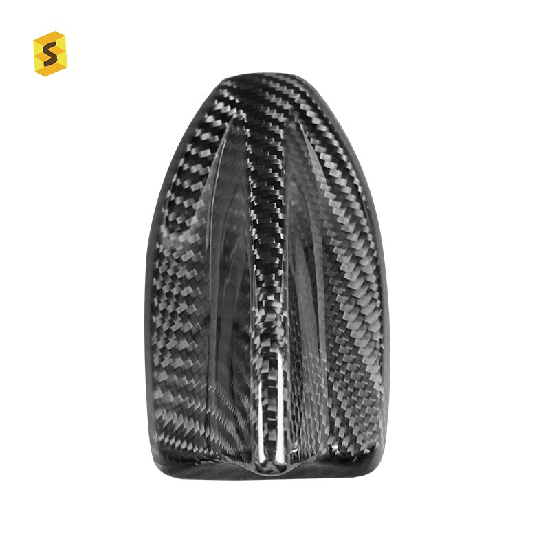 ShaSha Dry Real Carbon Fiber Car Interior Accessories Car Roof Antenna Cover for Ford Mustang GT 2024