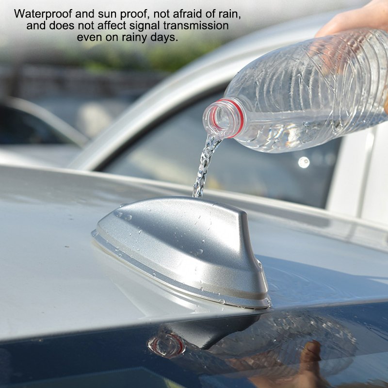 Equipped with a Universal Car Antenna for signal Reception, with a Roof Mounted Tail Wing Modified Without Drilling.