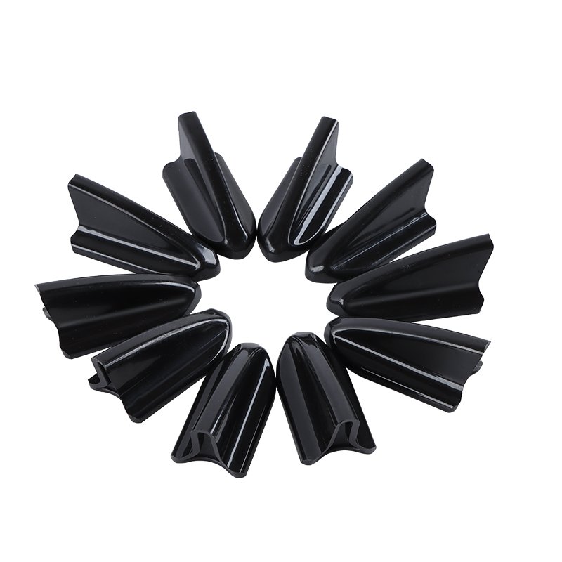 10pcs/set Black Car Antenna Roof Shark Fins Spoiler Wing Kit Vortex for Auto Car