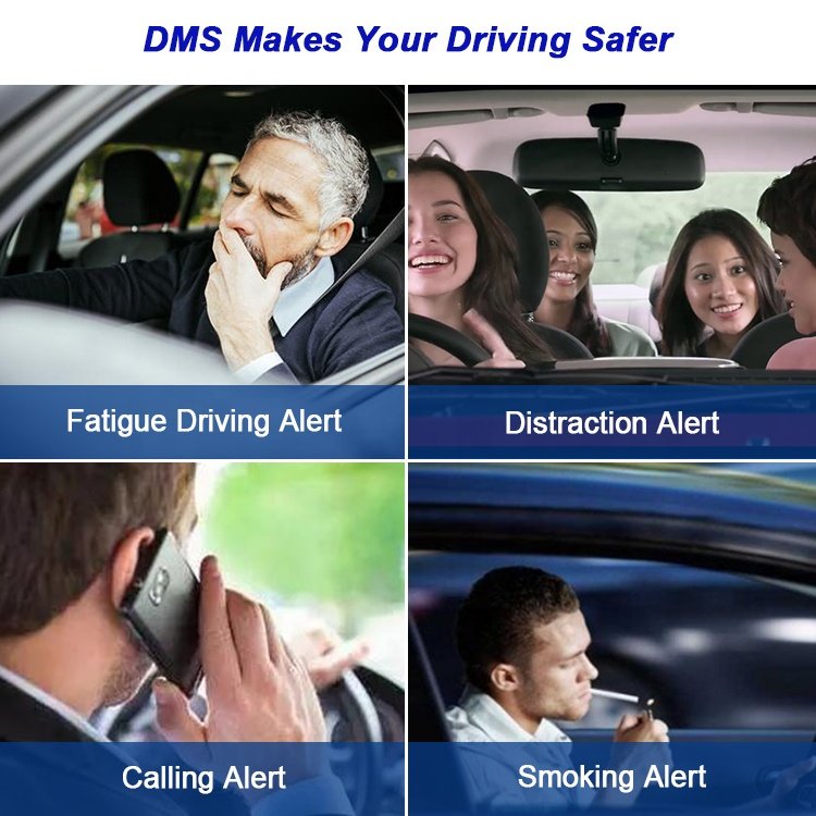 Stock Dfm Fatigue Detector Warning Alarm DMS Anti Sleep Car Call Monitoring Ai Security Camera with GPS for Car Tuck Bus