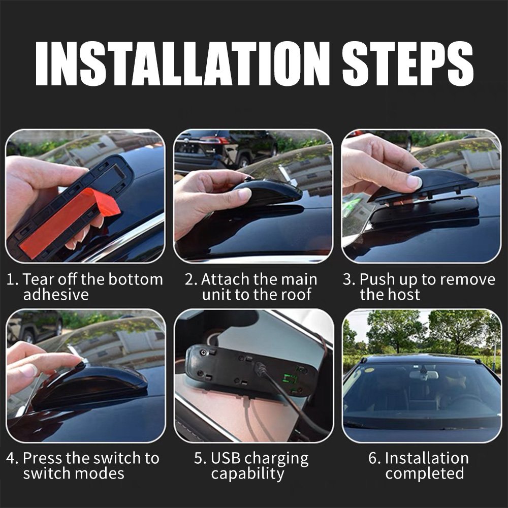 Vehicle Remote Pilot Light Car Remote Rain and Fog Weather Anti-rear Collision High-Speed Help Anti-Fatigue Warning Light