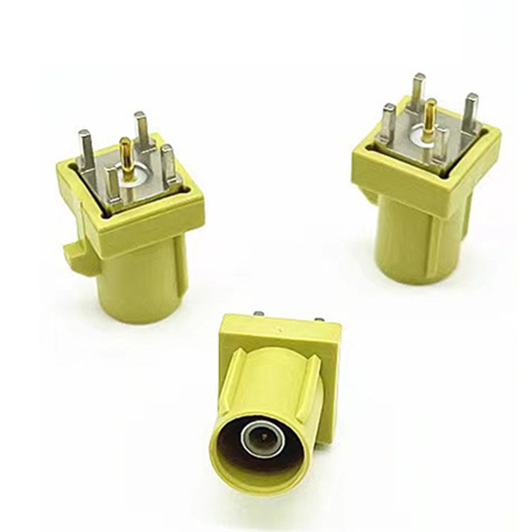 Rf Connector Fakra Straight Plug Pcb Mount For Car Gps Telematics