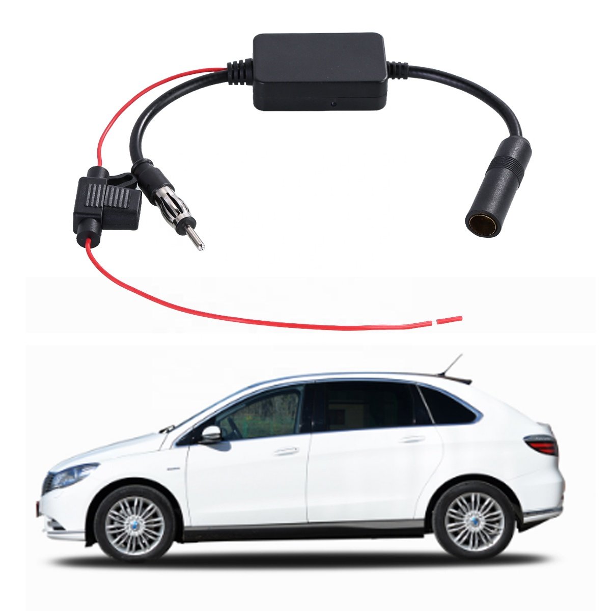 Private Mode AM/FM Car Radio Antenna Digital Splitter Radio Antenna signal Amplifier