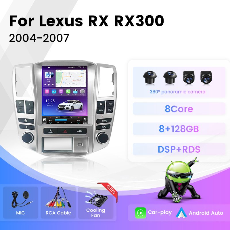 MEKEDE 8core Car Dvd Player Radio Stereo GPS WIFI for Lexus RX RX300 2004 2007