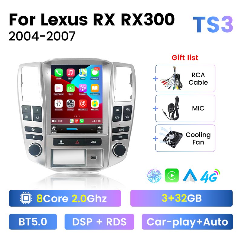 MEKEDE 8core Car Dvd Player Radio Stereo GPS WIFI for Lexus RX RX300 2004 2007
