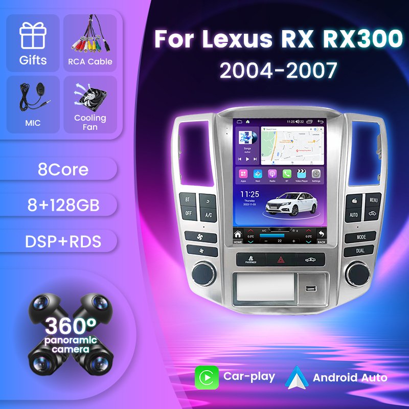 MEKEDE 8core Car Dvd Player Radio Stereo GPS WIFI for Lexus RX RX300 2004 2007