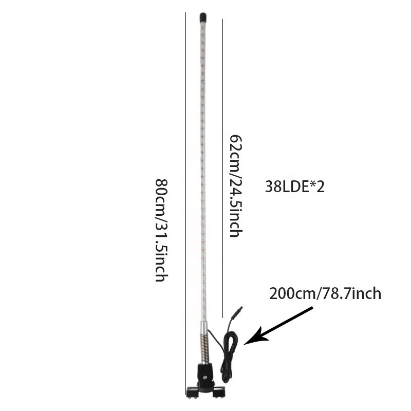 A60 RGB LED Beach Marquee Lights for Car Off-Road Motorcycle Decoration Antenna Lamp Flag Pole With Flag