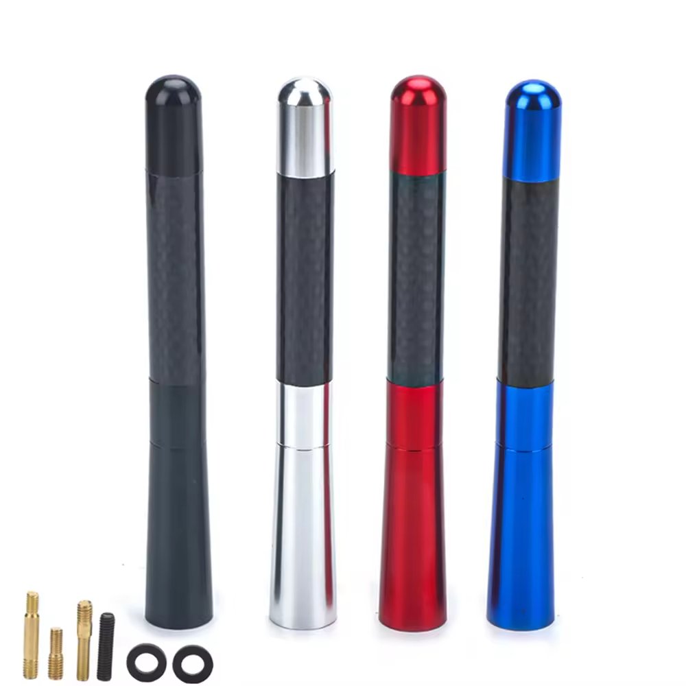 3.5cm/8cm/12cm Automotive Antenna Aluminum Alloy Radio Carbon Fiber Modified Car Antenna Carbon Braze Roof Modified Antenna