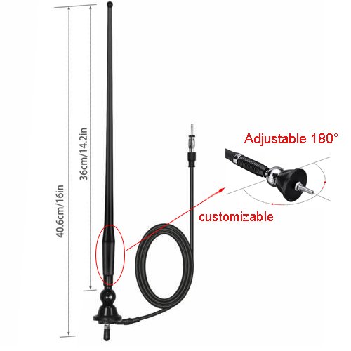 long range broadband special universal broadcast transmitter 88-108 aerial vhf am fm radio car antenna for car