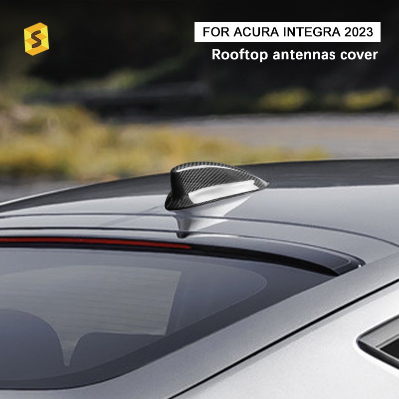 Shasha Carbon Fiber Dry Rooftop Antenna Cover Car Exterior Accessories Decoration for Acura Integra 2023