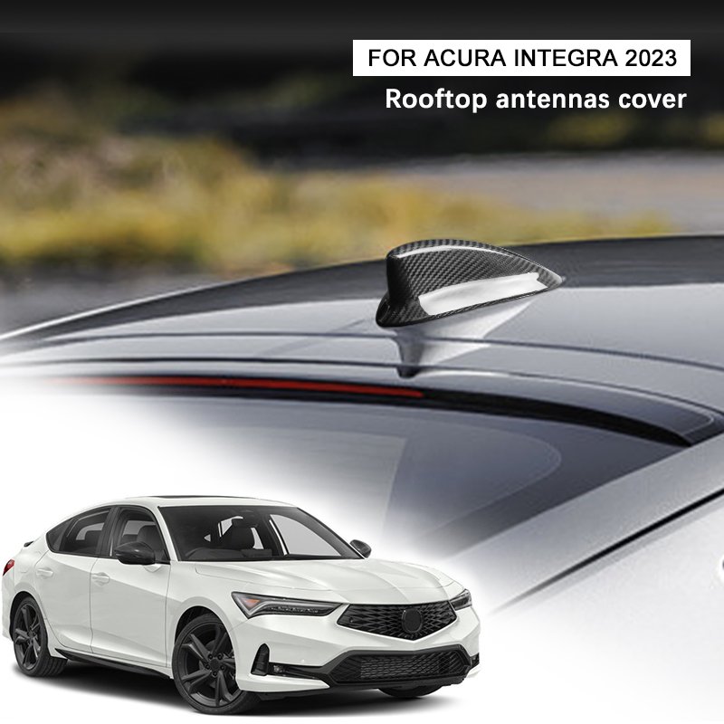Shasha Carbon Fiber Dry Rooftop Antenna Cover Car Exterior Accessories Decoration for Acura Integra 2023