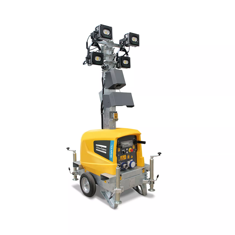 Atlas Copco HiLight E3+ 7m LED Electric Drive Lighting Car for Industry Manual Construction Site Portable Light Towers