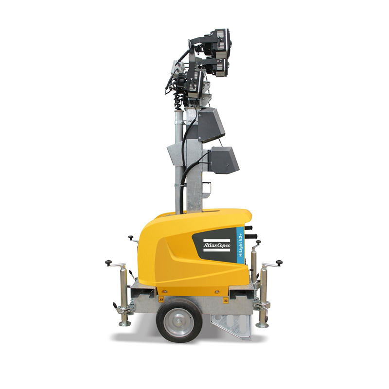 Atlas Copco HiLight E3+ 7m LED Electric Drive Lighting Car for Industry Manual Construction Site Portable Light Towers