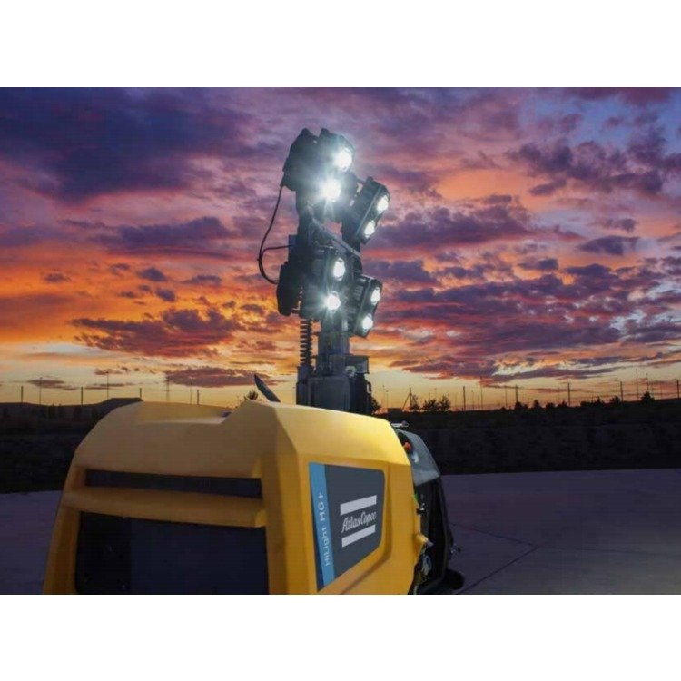 Atlas Copco HiLight E3+ 7m LED Electric Drive Lighting Car for Industry Manual Construction Site Portable Light Towers