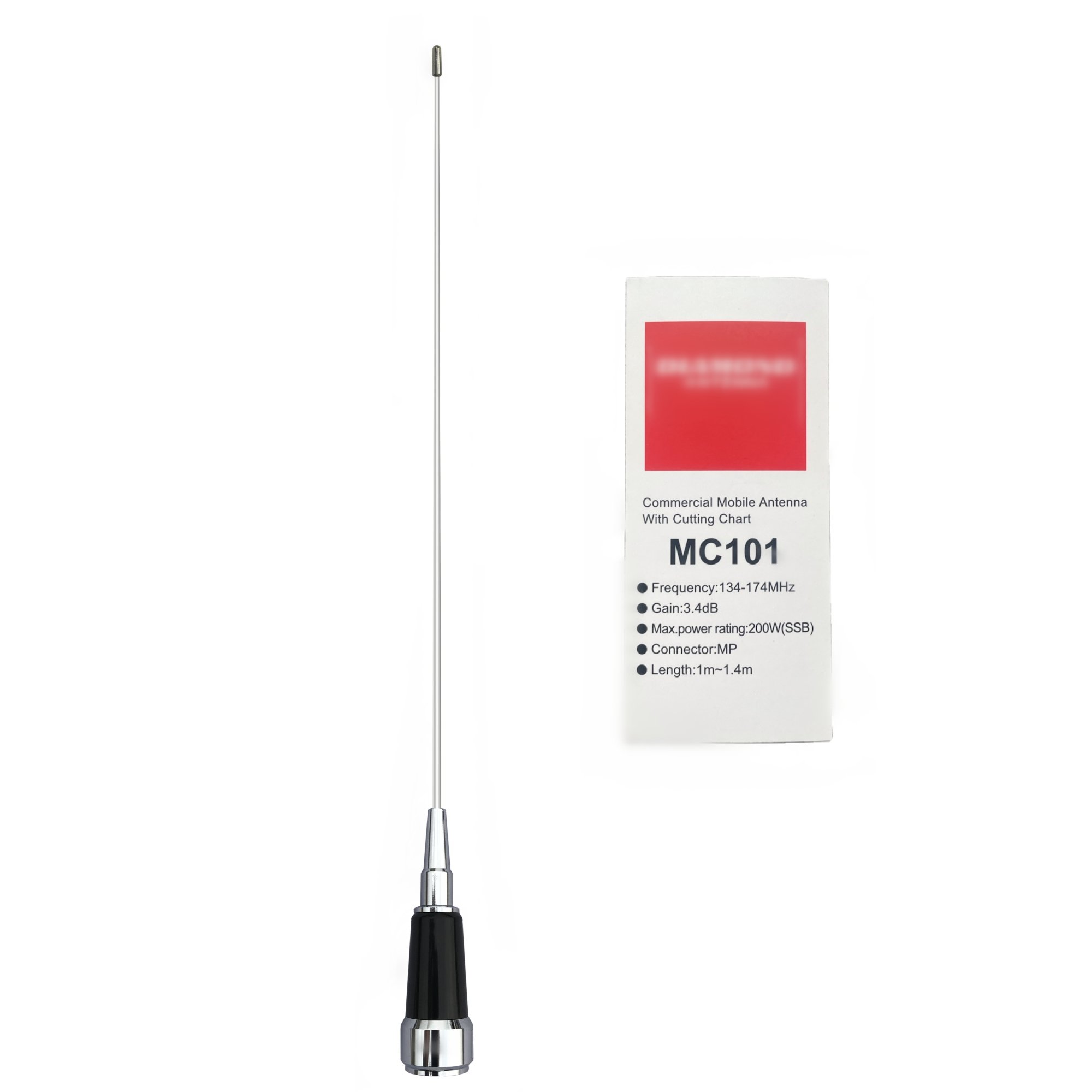 MC101 Mobile Antenna 134-174 MHz 631 Stainless Steel Whip VHF Car Antenna for Ham Radio