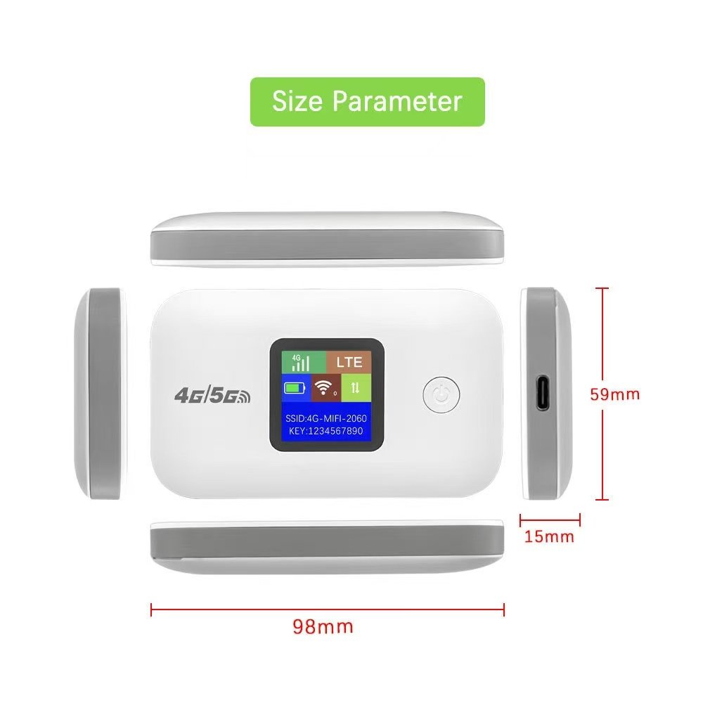 New Arrivals Mifis LCD A8 Type-C 4g Router with Sim Card Pocket Router 3000mAh With Firewall 4g Router Pocket Wifi