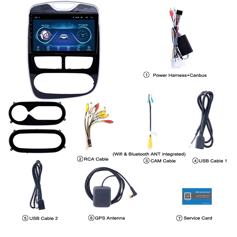 10.1 Inch Android 10 Car GPS Navigation Radio Unit Player for 2012-2015 2016 Renault Clio Digital Analog(9ab70c40)