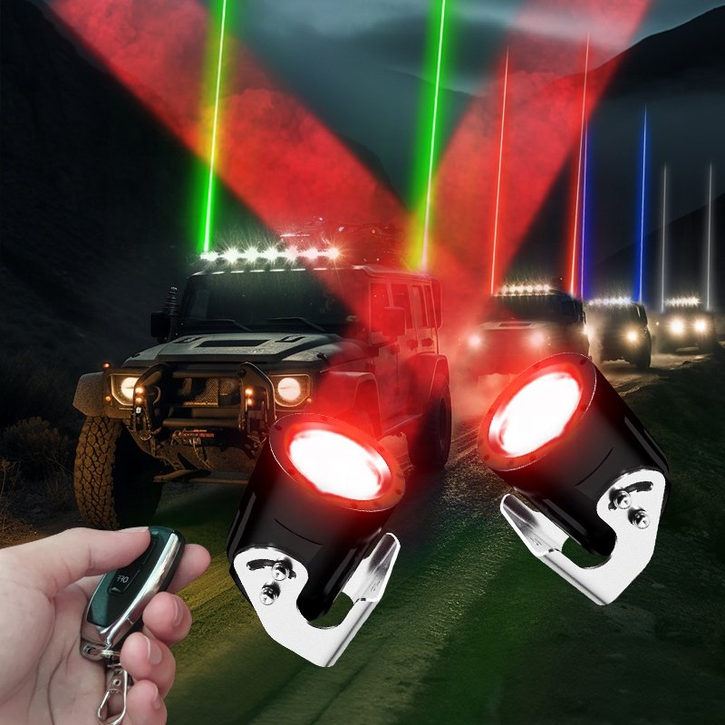 High Power 58w Rgbw Laser Led Whip Light Sky Search Light Laser Led Whip Lights Whipless Antenna Remote