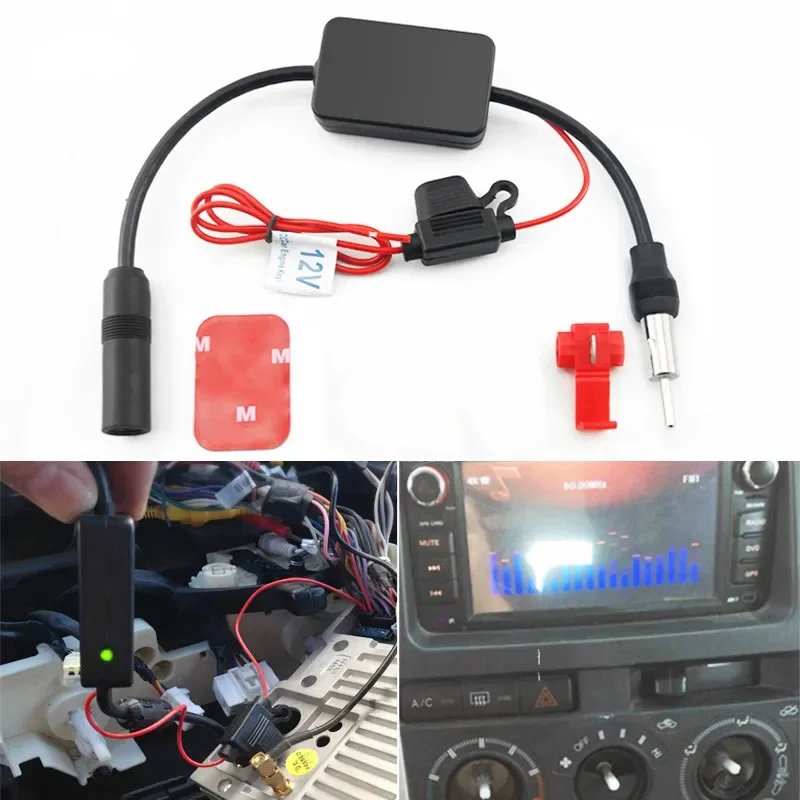 Universal 12V Auto Car Radio FM Antenna Signal Amp Amplifier Booster for Marine Car Vehicle Boat 330mm FM Amplifier