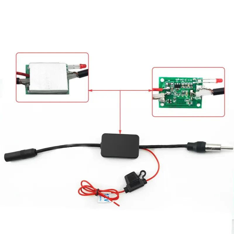Universal 12V Auto Car Radio FM Antenna Signal Amp Amplifier Booster for Marine Car Vehicle Boat 330mm FM Amplifier