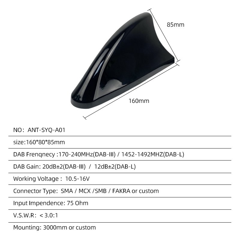 Universal Car Signal Aerials Magnetic Mount Car Roof GPS Radio Shark Fin Antenna With Fakra Connector