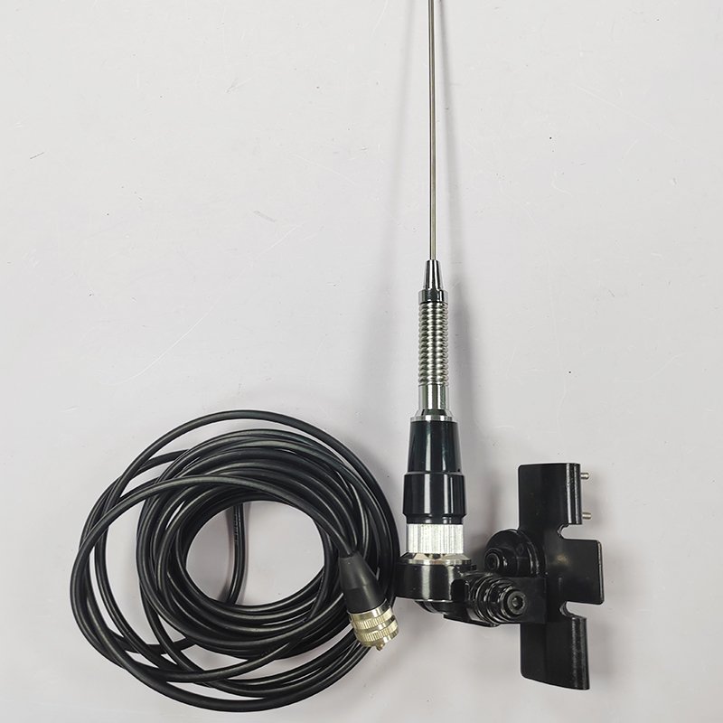 1.38m136-174mhz Mobile spring antenna stainless steel whip with cutting chart vhf car antenna+RB400 bracket+ 4.5m RG58 cable