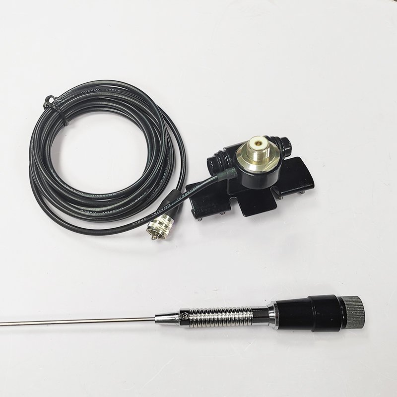 1.38m136-174mhz Mobile spring antenna stainless steel whip with cutting chart vhf car antenna+RB400 bracket+ 4.5m RG58 cable