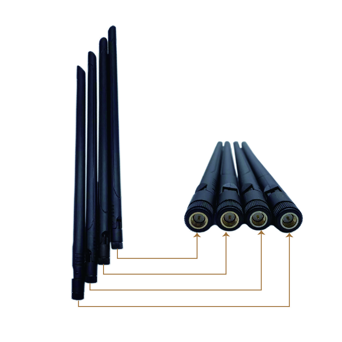 Factory Supply Wholesale 2400/2500Mhz 5150/5800Mhz Customized SMA UFL External 4G 5G LTE Antennas