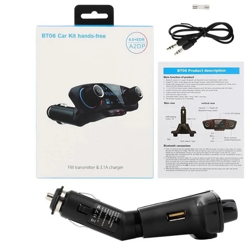 Car MP3 Player jbl Blue Tooth Speaker USB Adapter Disk Dual Fast Charging Handsfree Wireless FM Transmitter