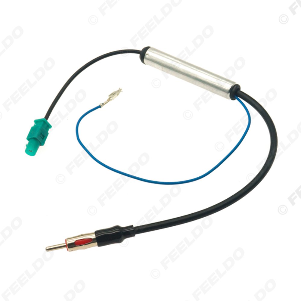 Auto Aftermarket Radio Installation Male Antenna With Amplifier Adapter for Audi/VW/BMW/Ford/Citroen/Chrysler