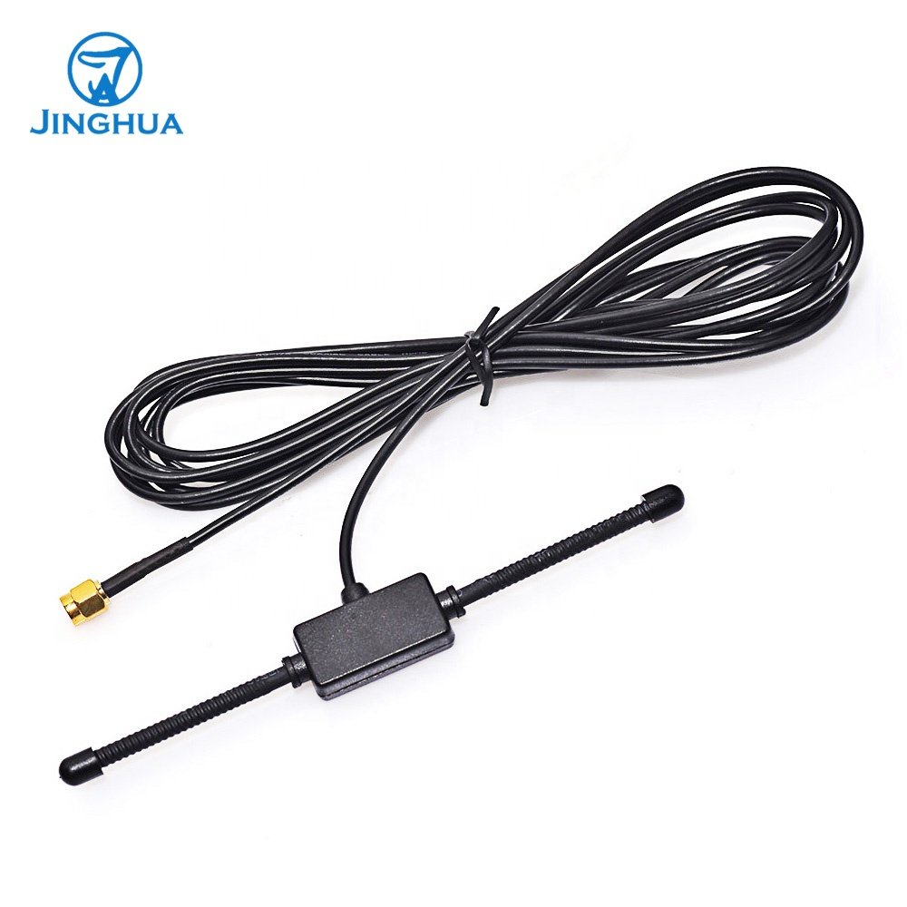 Anti-theft Car Antenna FM AM 433MHz T Shape Horn Radio Antenna with 3M Tape