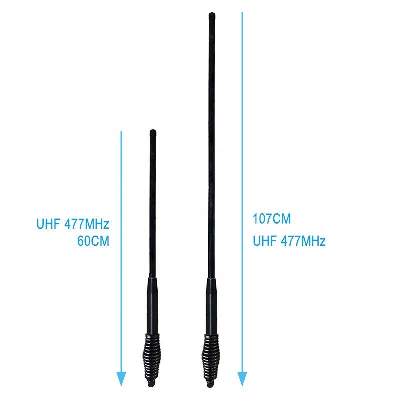 VHF UHF Dual band Heavy duty barrel spring antenna fiberglass mobile SUV Off-road vehicle radio antenna
