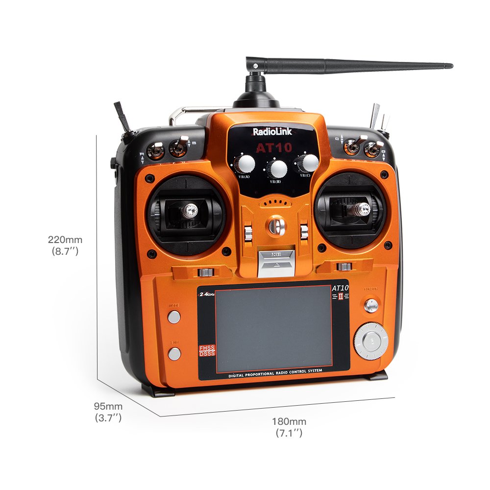 Agricultural RadioLink AT10II RC Transmitter SBUS PPM PWM 12-channel for Drone Racing Drone Cars Boats Robots RC Radio AT10II