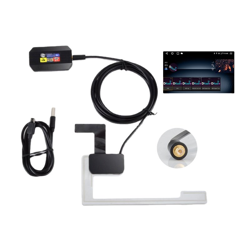 Junsun Car Radio DAB+ Amplified Antenna Adapter for Car Stereo Android 8.1 9.0/10.0 Car Accessories