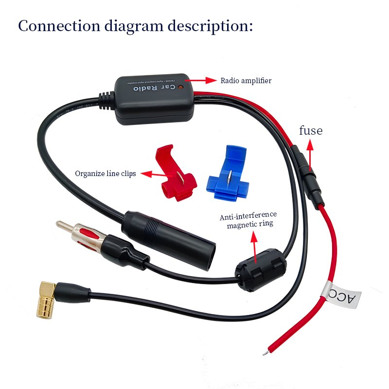 Signal Amp Amplifier Booster DAB Radio Antenna signal Amplifier Digital FM/AM Radio FM Car General Antenna