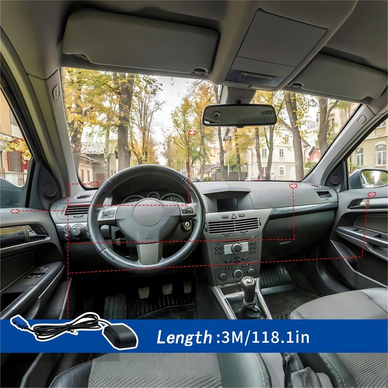 Omni Directional 1575MHz Car Navigation Active GPS Antenna Fakra Connector 28dBi External High Gain GPS Receiving Antenna