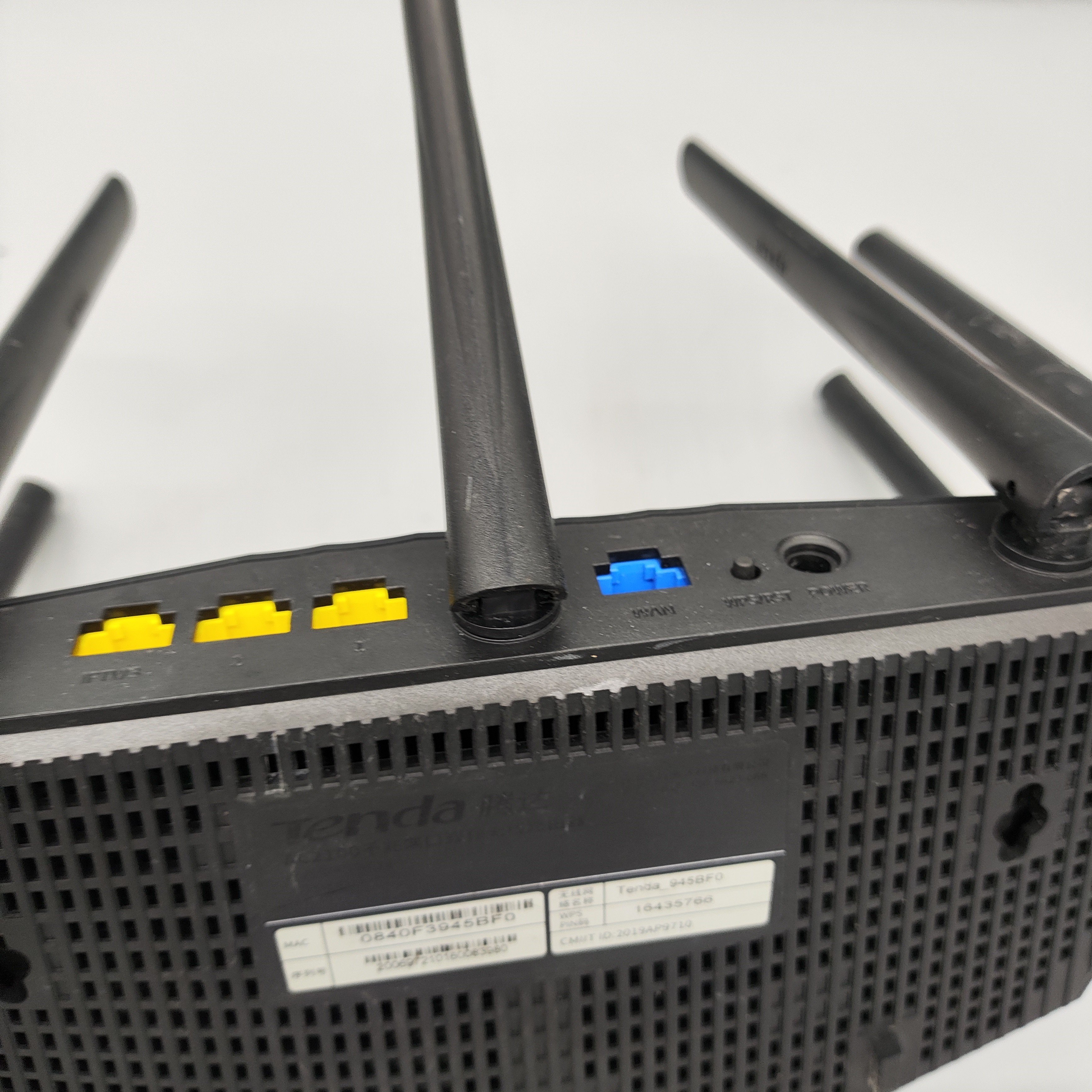 Used Tenda AC23 Dual Band AC2100 Gigabit Ports 7*6dBi High Gain Antennas Home Wireless Router Easy Setup Tenda Wifi Router