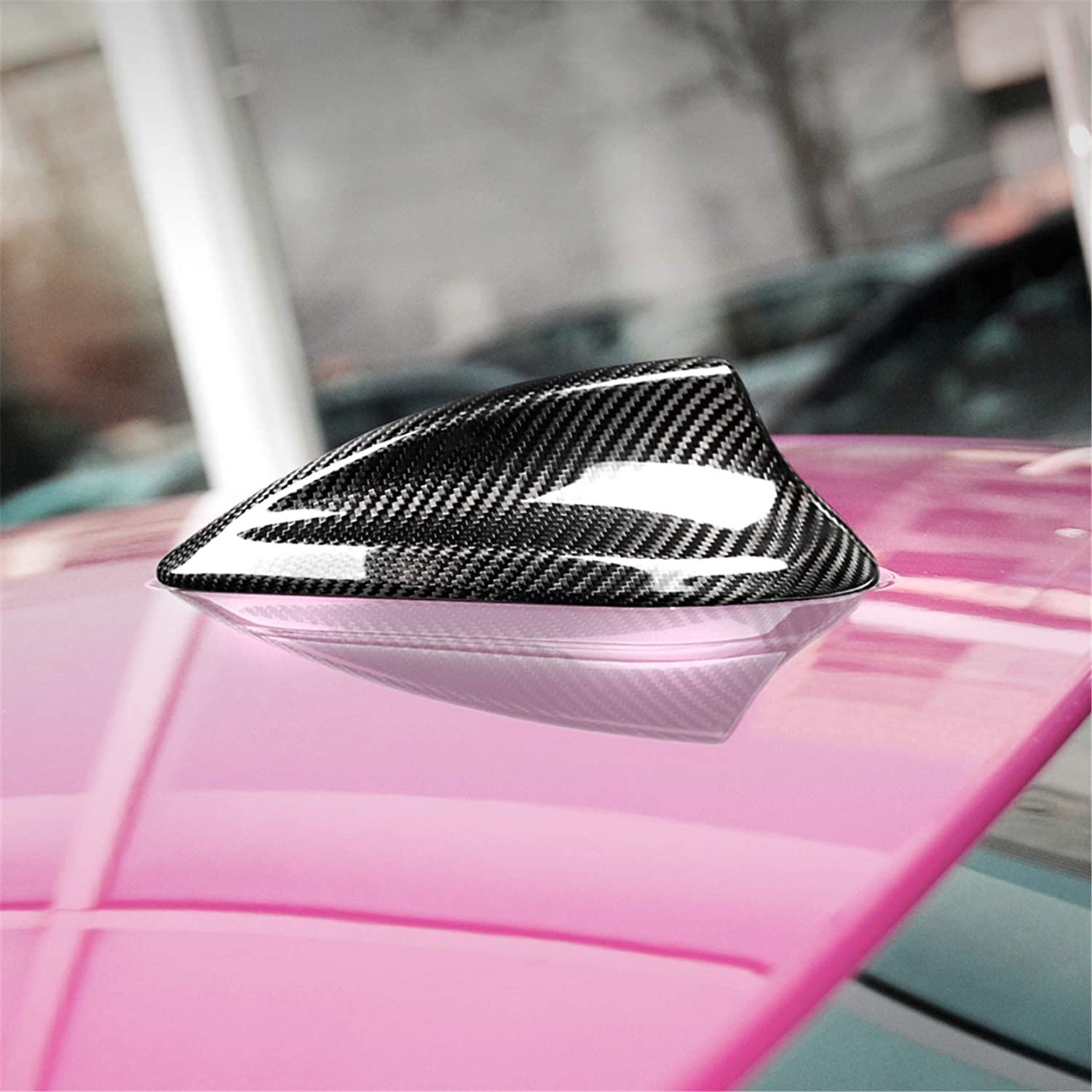Universal Auto Car Shark Fin Antenna Car Roof Shark Aerial Carbon Fiber Decorative Sharp Fin Shark Antenna for Car Accessories