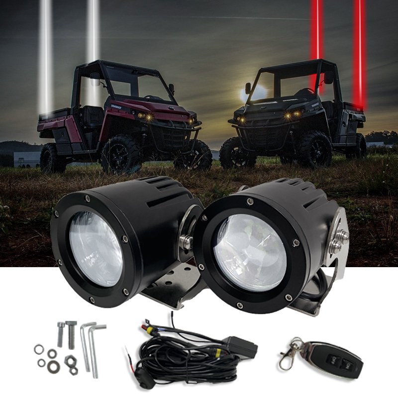 3" RGBw Remote Control Offroad Laser LED Whip Lights Sky Tracer for ATV UTV Polaris Can Am Epxpedition