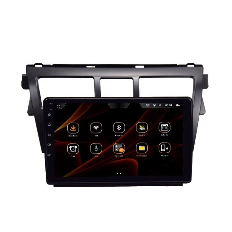 9 Inch Android for Toyota Yaris VIOS Belta 2008-2013 Multimedia Stereo Car DVD Player Navigation GPS Video Radio IPS Black