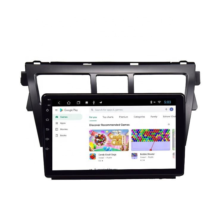 9 Inch Android for Toyota Yaris VIOS Belta 2008-2013 Multimedia Stereo Car DVD Player Navigation GPS Video Radio IPS Black