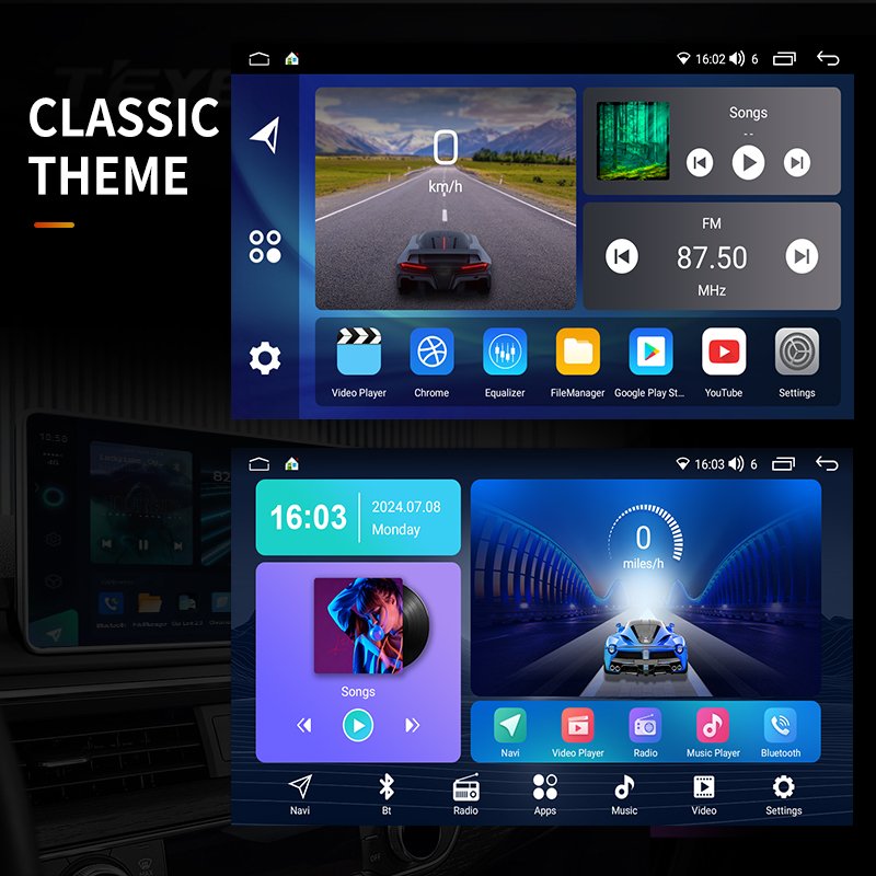 Touch Screen 7/9/10 Inch Android Car Radio QLED/IPS 1280*720 2+32GB Stereo Universal Gps Player 2DIN Multimedia Player