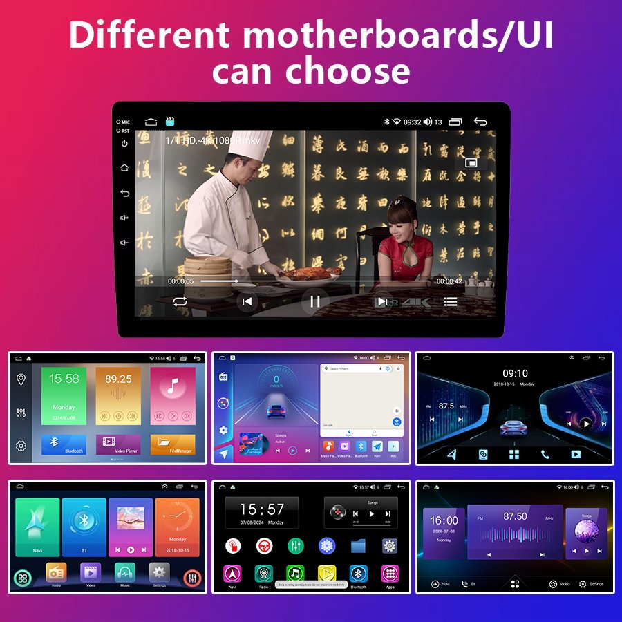 Touch Screen 7/9/10 Inch Android Car Radio QLED/IPS 1280*720 2+32GB Stereo Universal Gps Player 2DIN Multimedia Player