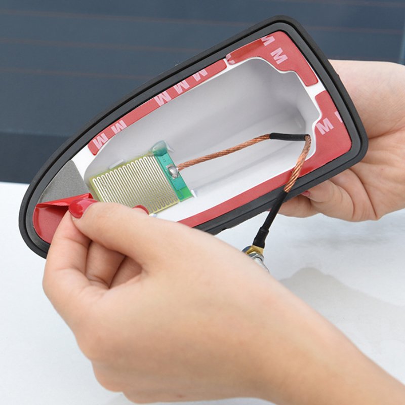 Roof Rear Wing Modification Non-Punching With Signal Radio Waterproof Car Decoration Shark Fin Antenna