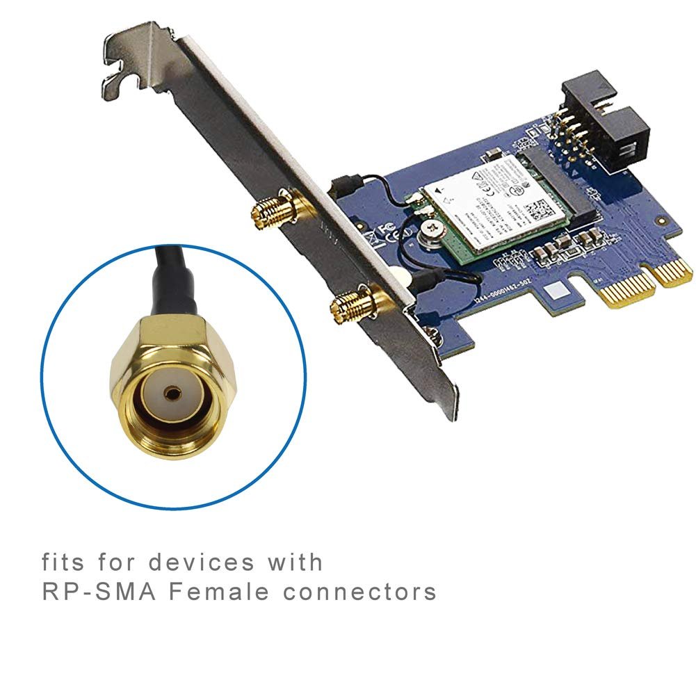 Dual Band Long Range WiFi Antenna 2.4GHZ 5GHZ 5.8GHZ Magnetic Base for IP Camera Router Computer Network Wireless Range Extender