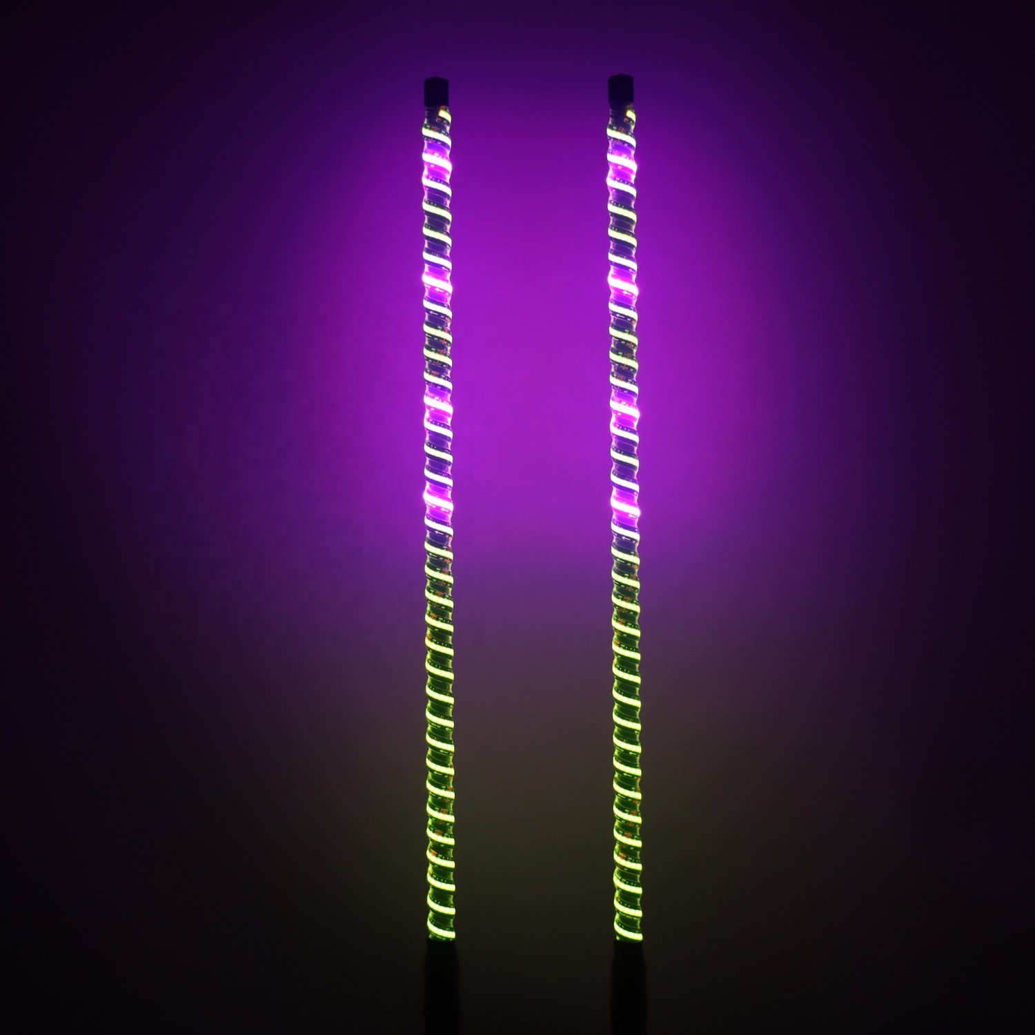 App and Remote Control Blue-tooths Flexible COB Spiral Rgb Antennas Offroad Car Utv Atv Rzr Flag Led Whips Light for Atv